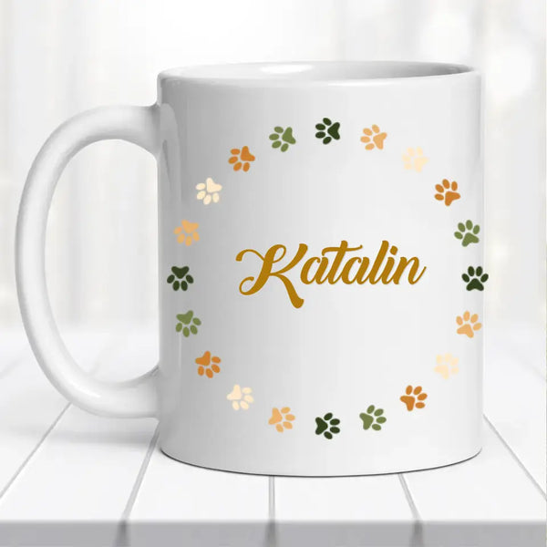 Kutyás bögre – névvel, egyedi dizájn