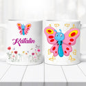 Névre szóló bögre – tündéri lepkés dizájnnal