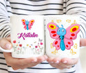 Névre szóló bögre – tündéri lepkés dizájnnal