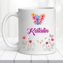 Névre szóló bögre – tündéri lepkés dizájnnal