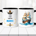 Hajós kapitány bögre – saját névvel