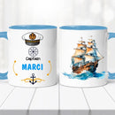 Hajós kapitány bögre – saját névvel-4