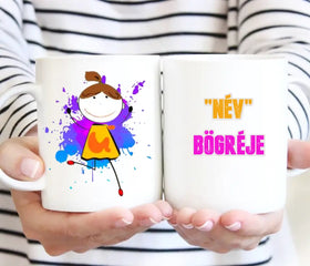 Névre szóló bögre – lányos stílusban - 0