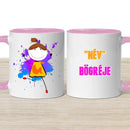 Névre szóló bögre – lányos stílusban-5