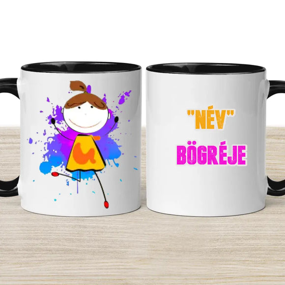 Névre szóló bögre – lányos stílusban