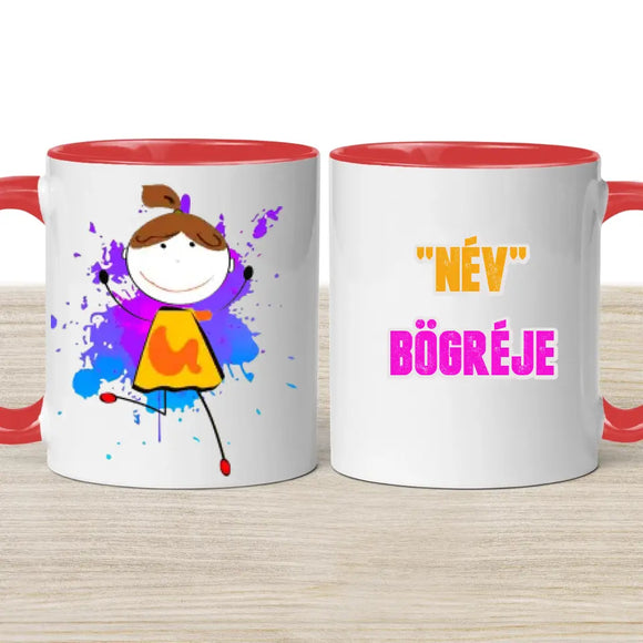 Névre szóló bögre – lányos stílusban