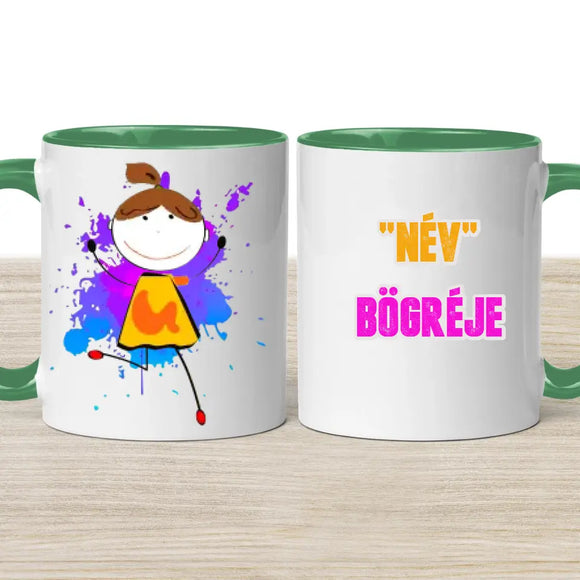 Névre szóló bögre – lányos stílusban