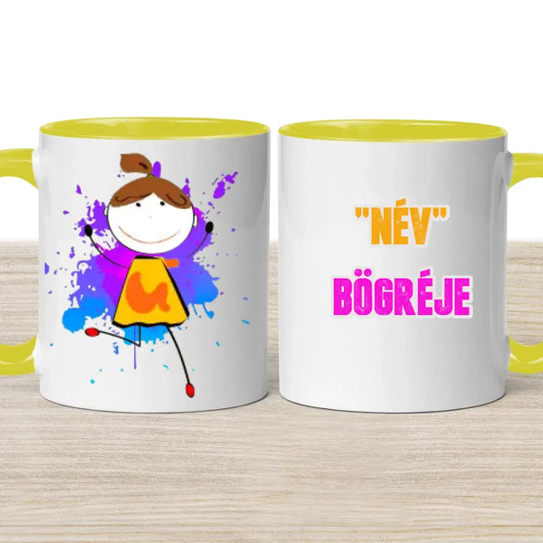 Névre szóló bögre – lányos stílusban