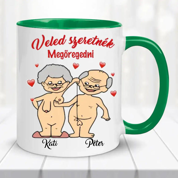 Szerelmes bögre – „Veled szeretnék megöregedni” felirattal