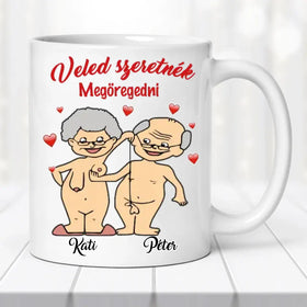 Szerelmes bögre – „Veled szeretnék megöregedni” felirattal