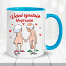 Egyedi vicces bögre szerelmespároknak - Veled szeretnék megöregedni Bögre-5