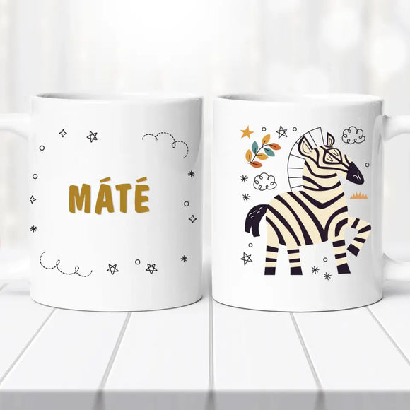 Névre szóló bögre – afrikai állatos