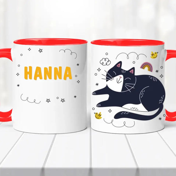 Cicás bögre – névvel, egyedi kivitel