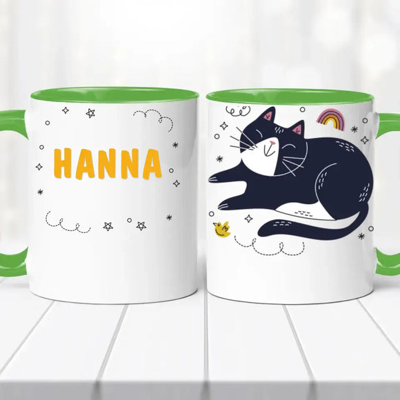 Cicás bögre – névvel, egyedi kivitel