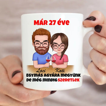 Szerelmes bögre – fiatal pároknak, vicces felirattal - 0