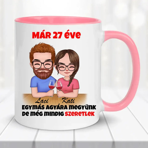 Szerelmes bögre – fiatal pároknak, vicces felirattal