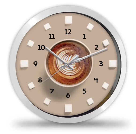 Kávés falióra többféle színes választható háttérrel