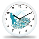 Horgászos falióra többféle választható háttérrel-1