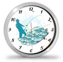 Horgászos falióra többféle választható háttérrel-10