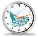 Horgászos falióra többféle választható háttérrel-13