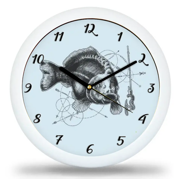 Horgászos falióra többféle választható háttérrel