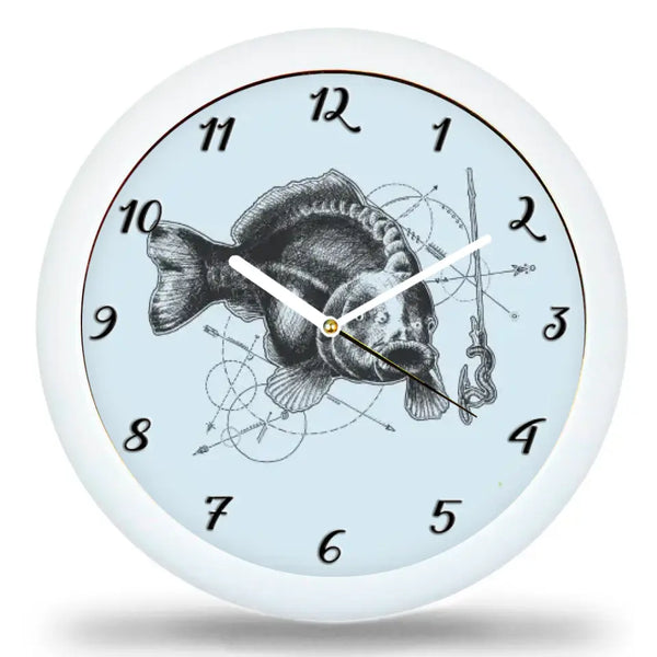 Horgászos falióra többféle választható háttérrel