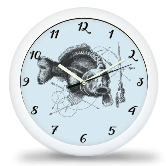 Horgászos falióra többféle választható háttérrel