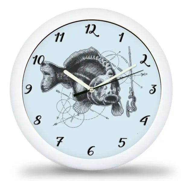 Horgászos falióra többféle választható háttérrel