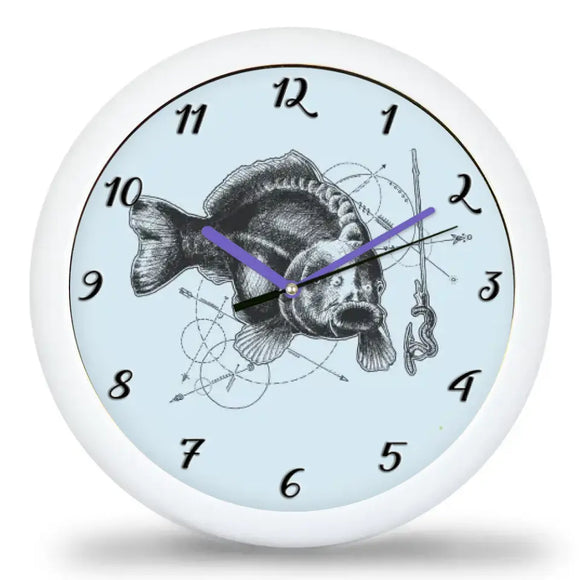 Horgászos falióra többféle választható háttérrel