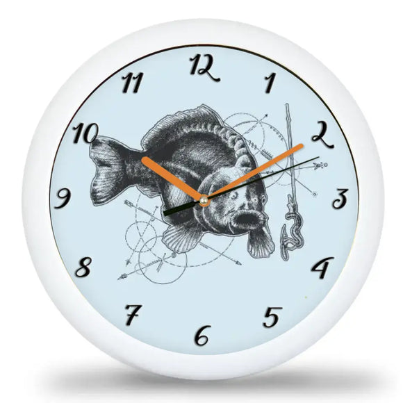 Horgászos falióra többféle választható háttérrel