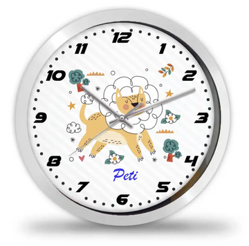 Állatos Falióra Gyerekszobába Saját Névvel - 0