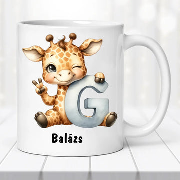 Monogramos bögre – névvel személyre szabva