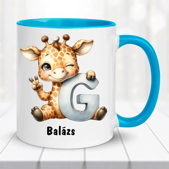 Monogramos bögre – névvel személyre szabva