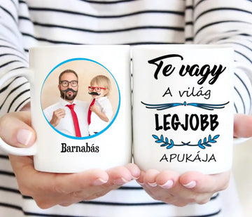 Legjobb Apa Fényképes Bögre - 0