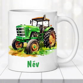 Traktoros bögre – névvel, egyedi dizájn