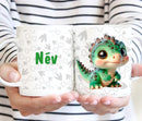 Dínós bögre – névvel, egyedi stílus-2