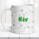 Dínós bögre – névvel, egyedi stílus-3