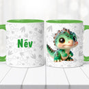 Dínós bögre – névvel, egyedi stílus-9