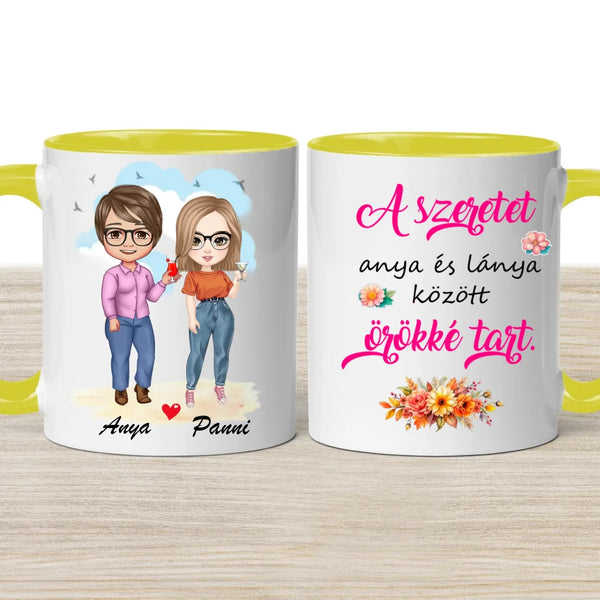 Ajándék bögre – édesanyának, chibi dizájnnal