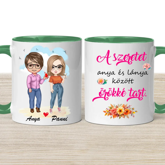 Ajándék bögre – édesanyának, chibi dizájnnal