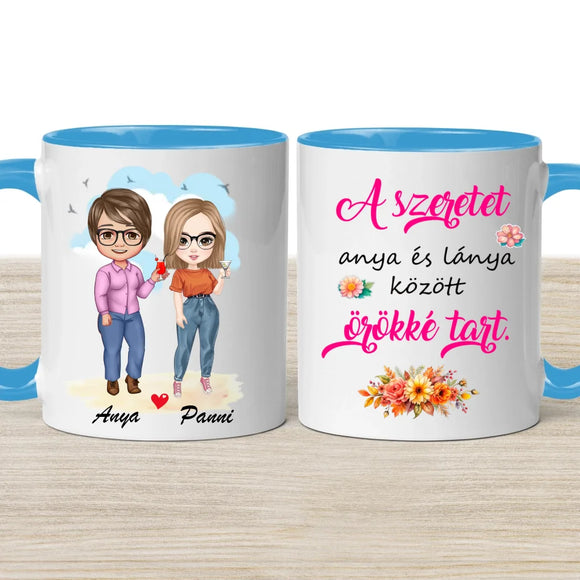 Ajándék bögre – édesanyának, chibi dizájnnal