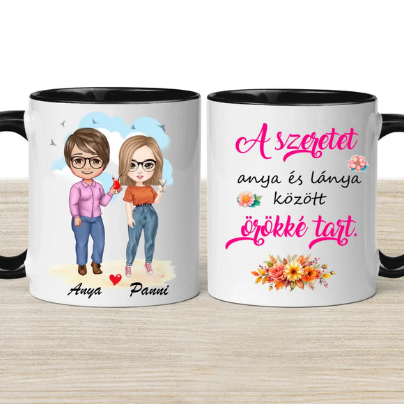 Ajándék bögre – édesanyának, chibi dizájnnal