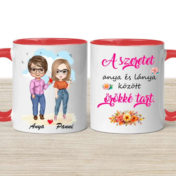 Ajándék bögre – édesanyának, chibi dizájnnal