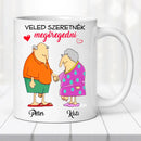 Egyedi vicces bögre szerelmespároknak - Veled szeretnék megöregedni Bögre-1