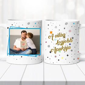 Fényképes bögre – „A világ legjobb apukája”