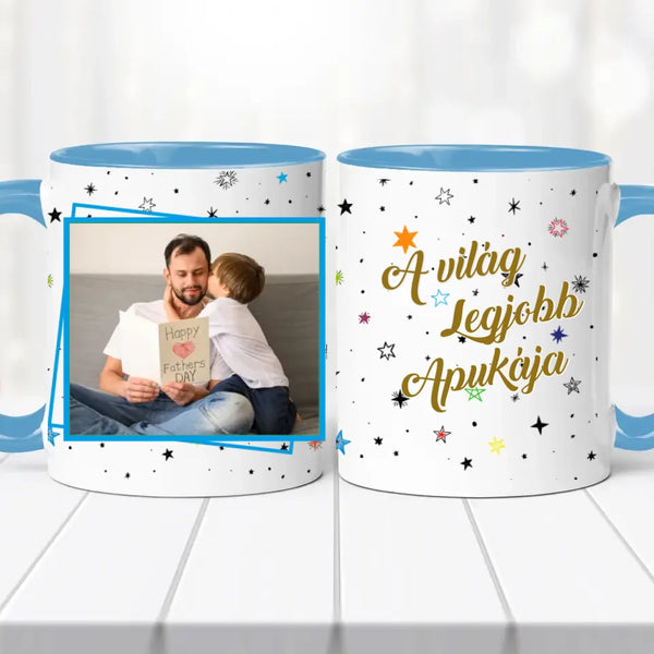 Fényképes bögre – „A világ legjobb apukája”