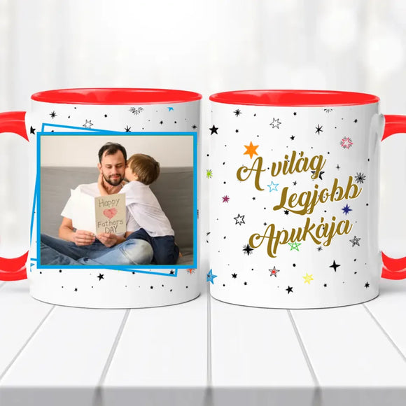 Fényképes bögre – „A világ legjobb apukája”