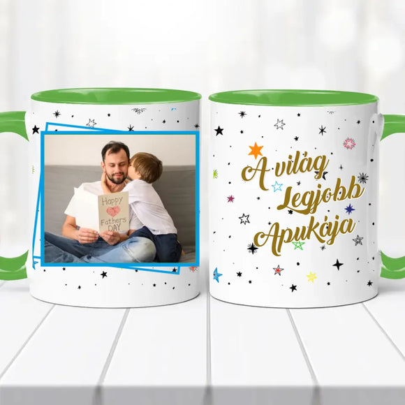 Fényképes bögre – „A világ legjobb apukája”