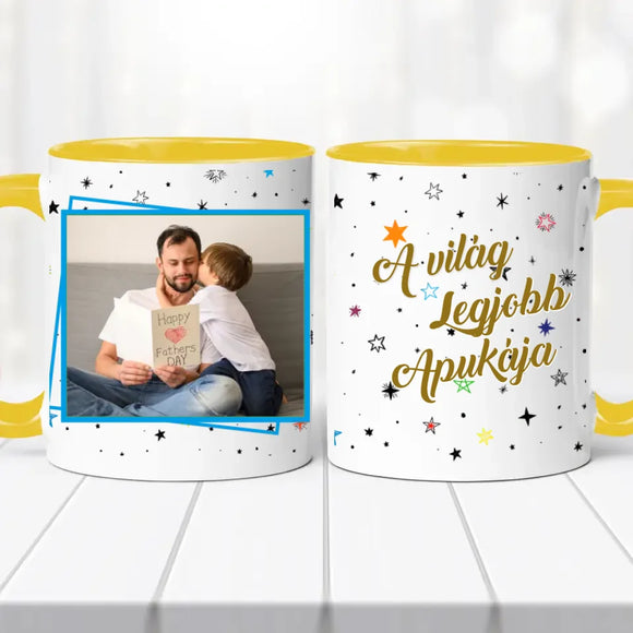 Fényképes bögre – „A világ legjobb apukája”