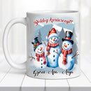 Karácsonyi bögre – hóember család (No 2)-3